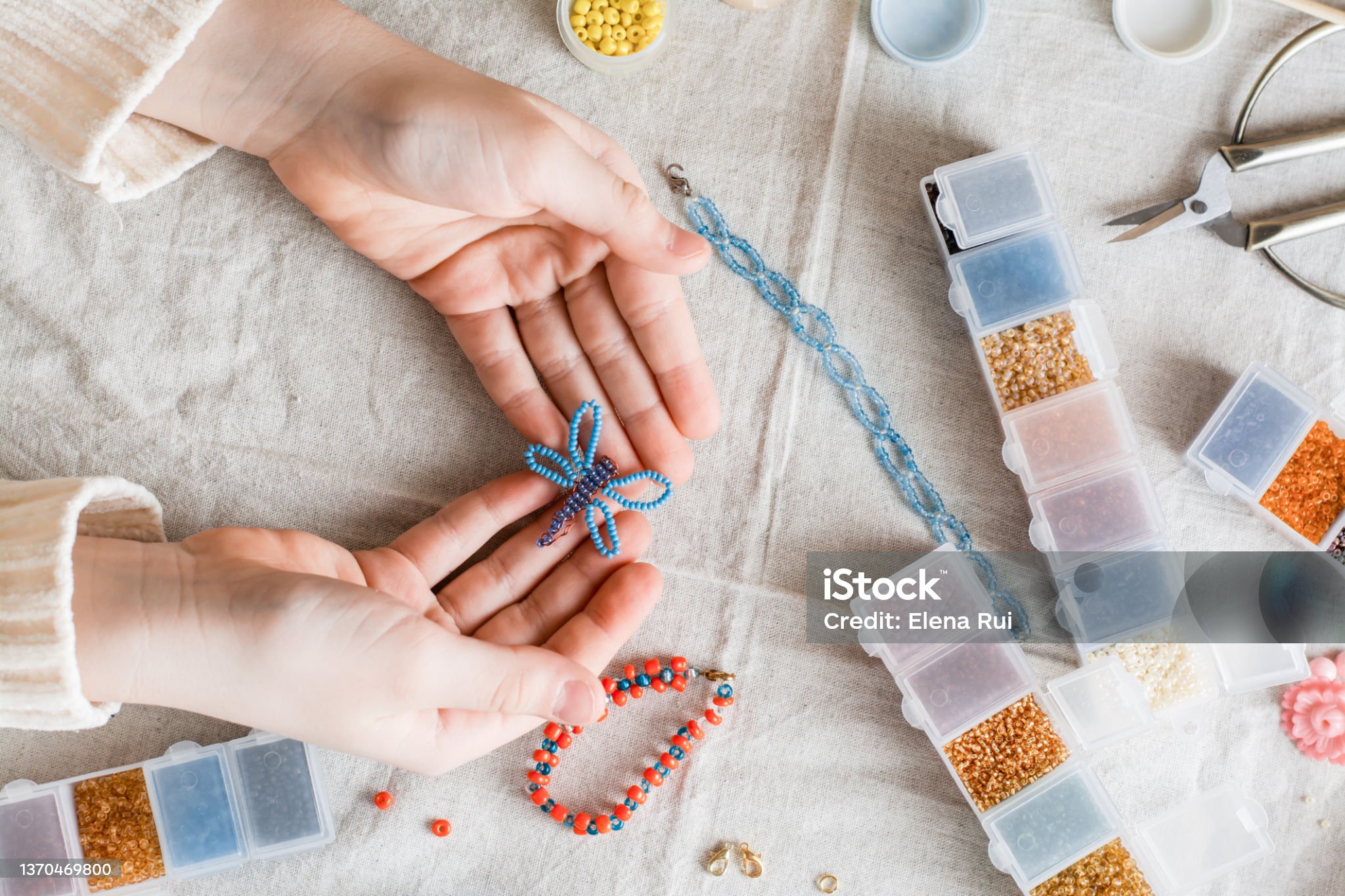 Stock image of a Rocaille bead